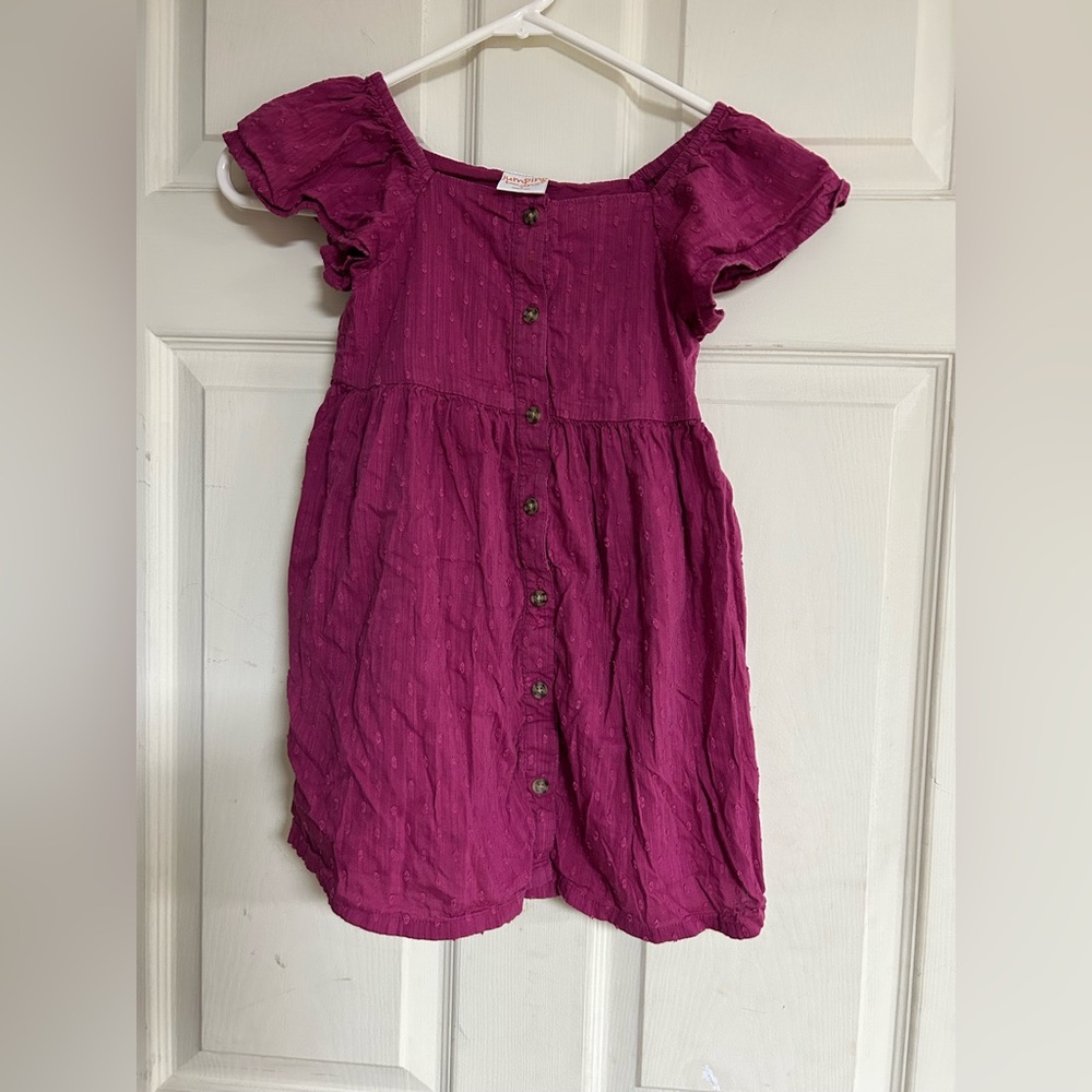 Jumping Beans Kids Size 4 Burgandy Top Dress